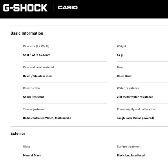 Casio G-Shock Digital Watch Black Solar GWM530A - Picture 5 of 13